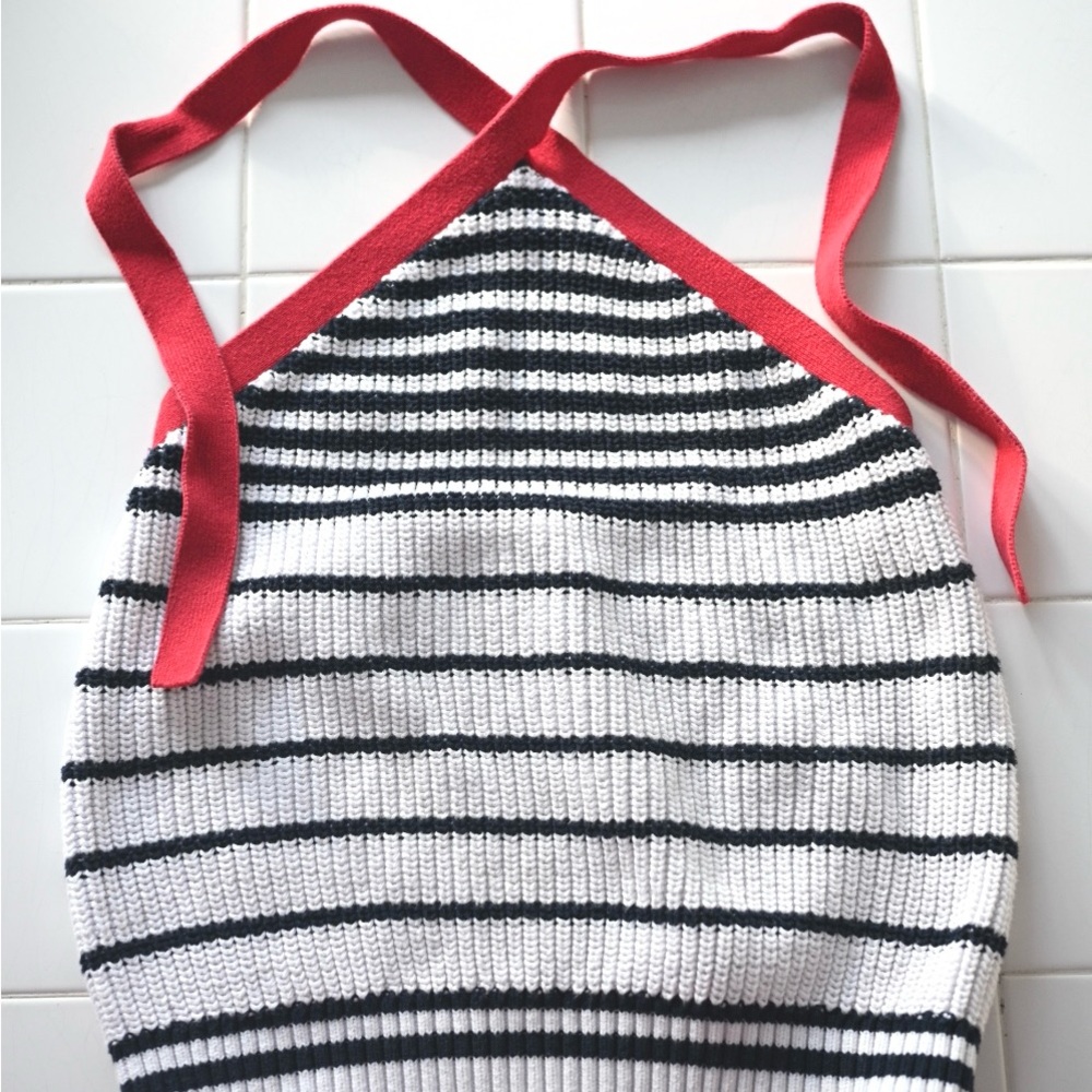 Tommy Hilfiger Chunky Knit Halter Top in Red White & Blue - Trendy Y2K - Picture 3 of 14